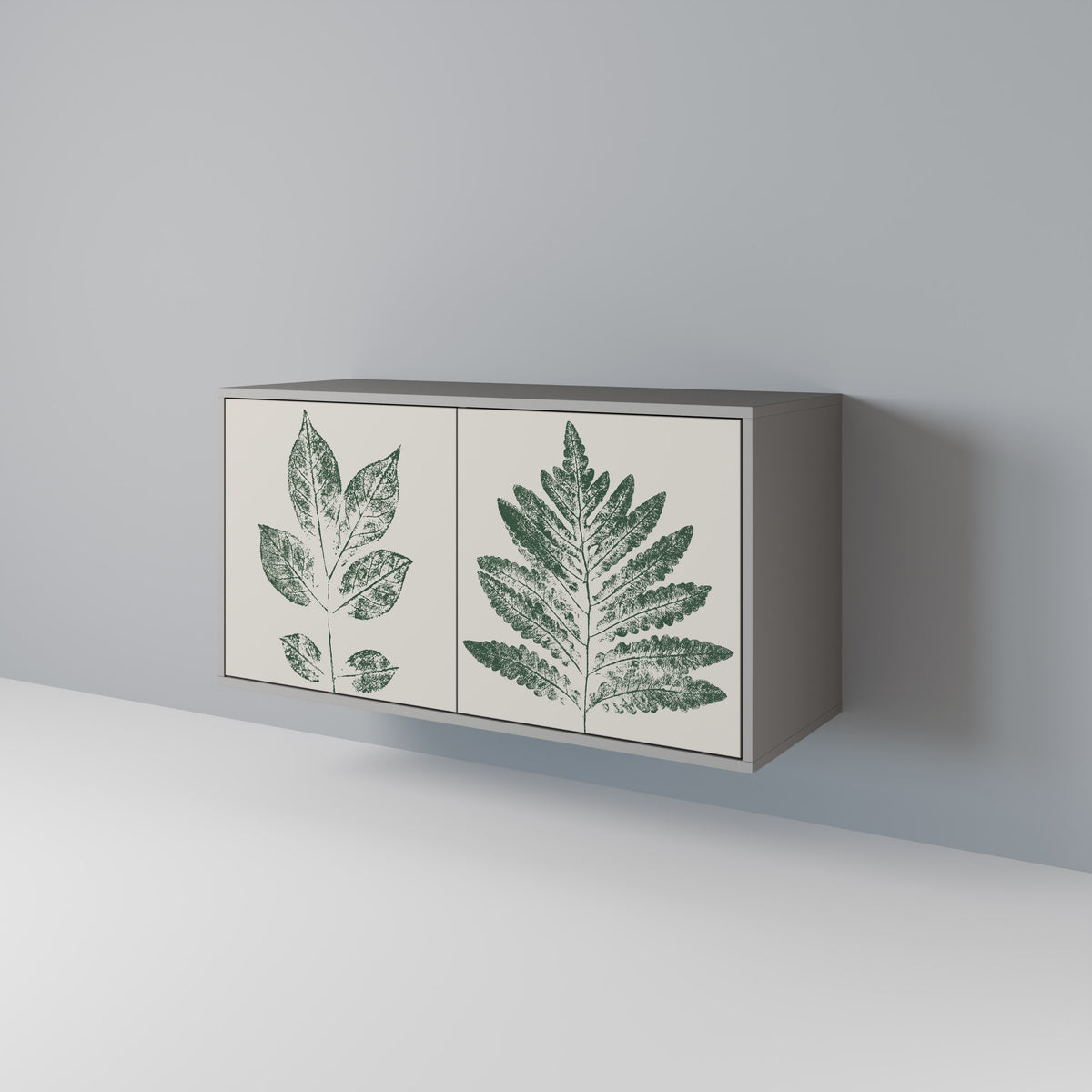 GREEN LEAFY STAMPS Skänk med två dörrar
