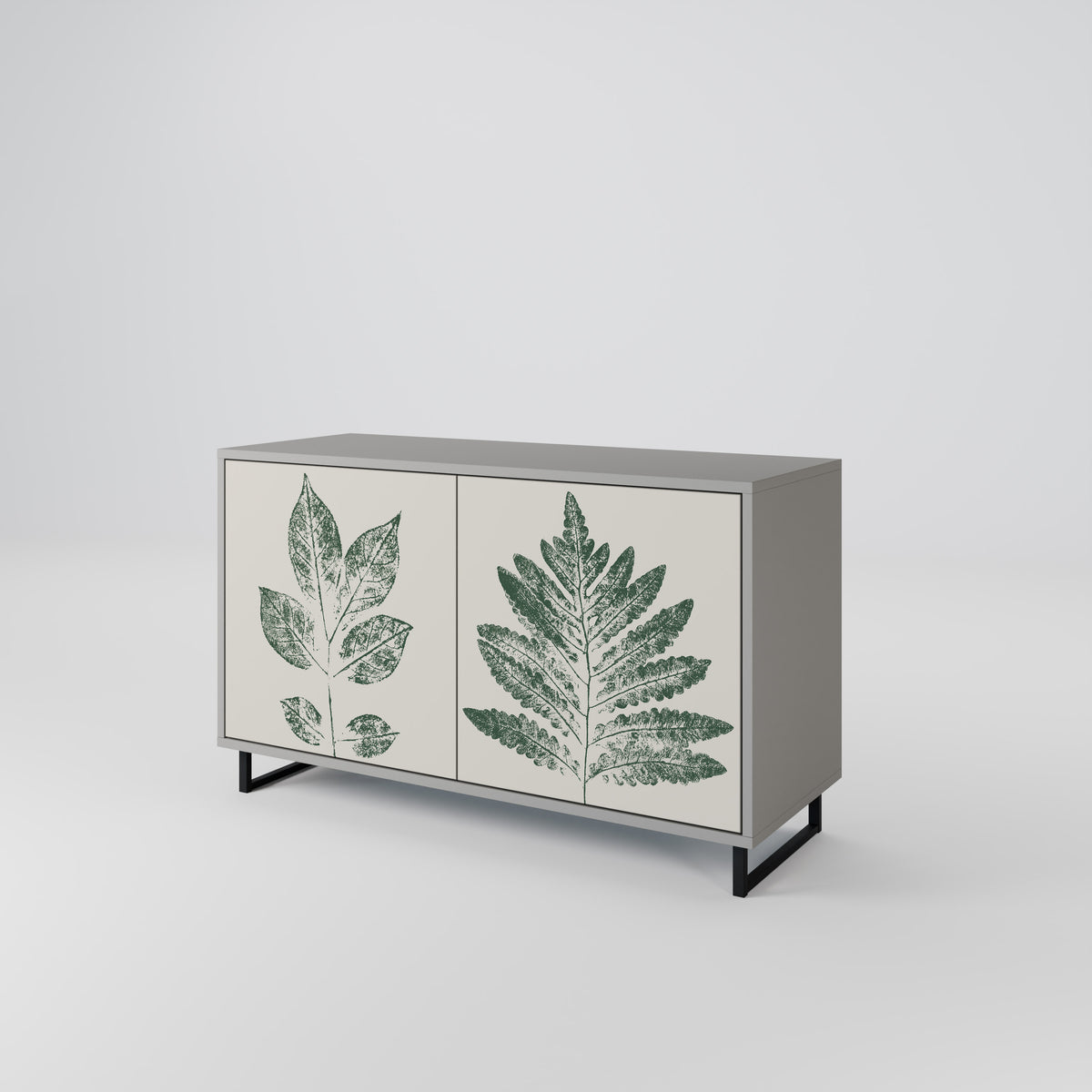 GREEN LEAFY STAMPS Skänk med två dörrar