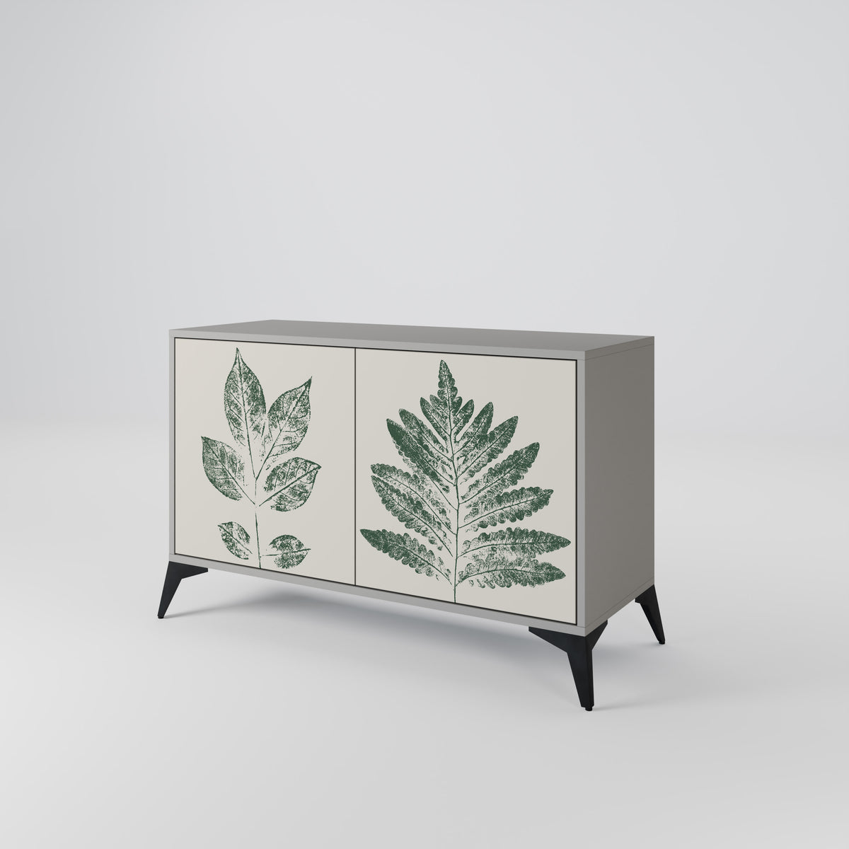 GREEN LEAFY STAMPS Skänk med två dörrar
