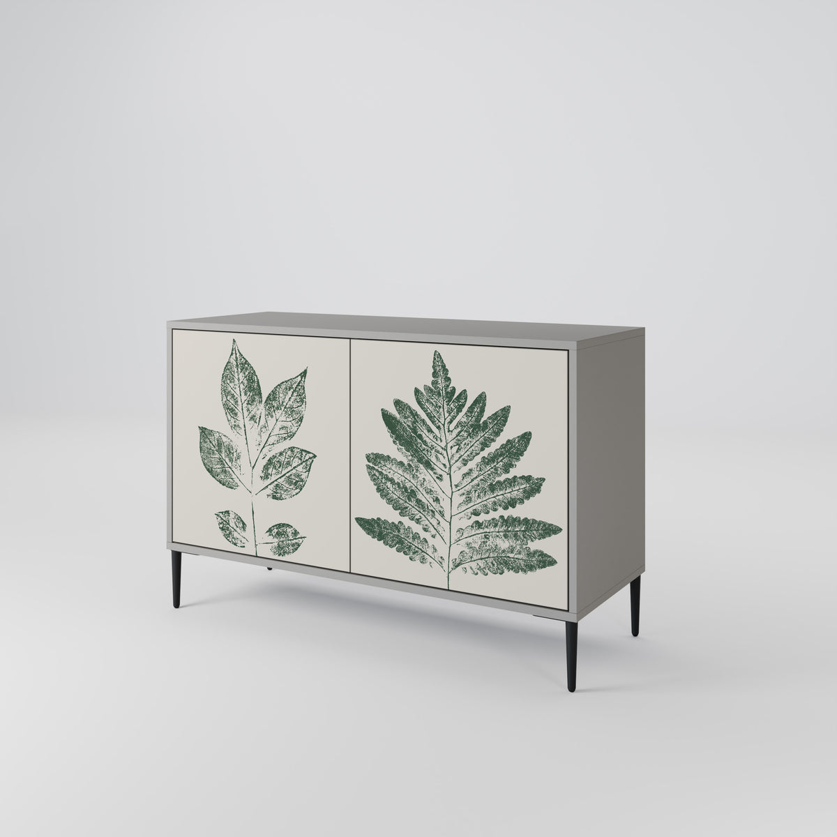 GREEN LEAFY STAMPS Skänk med två dörrar