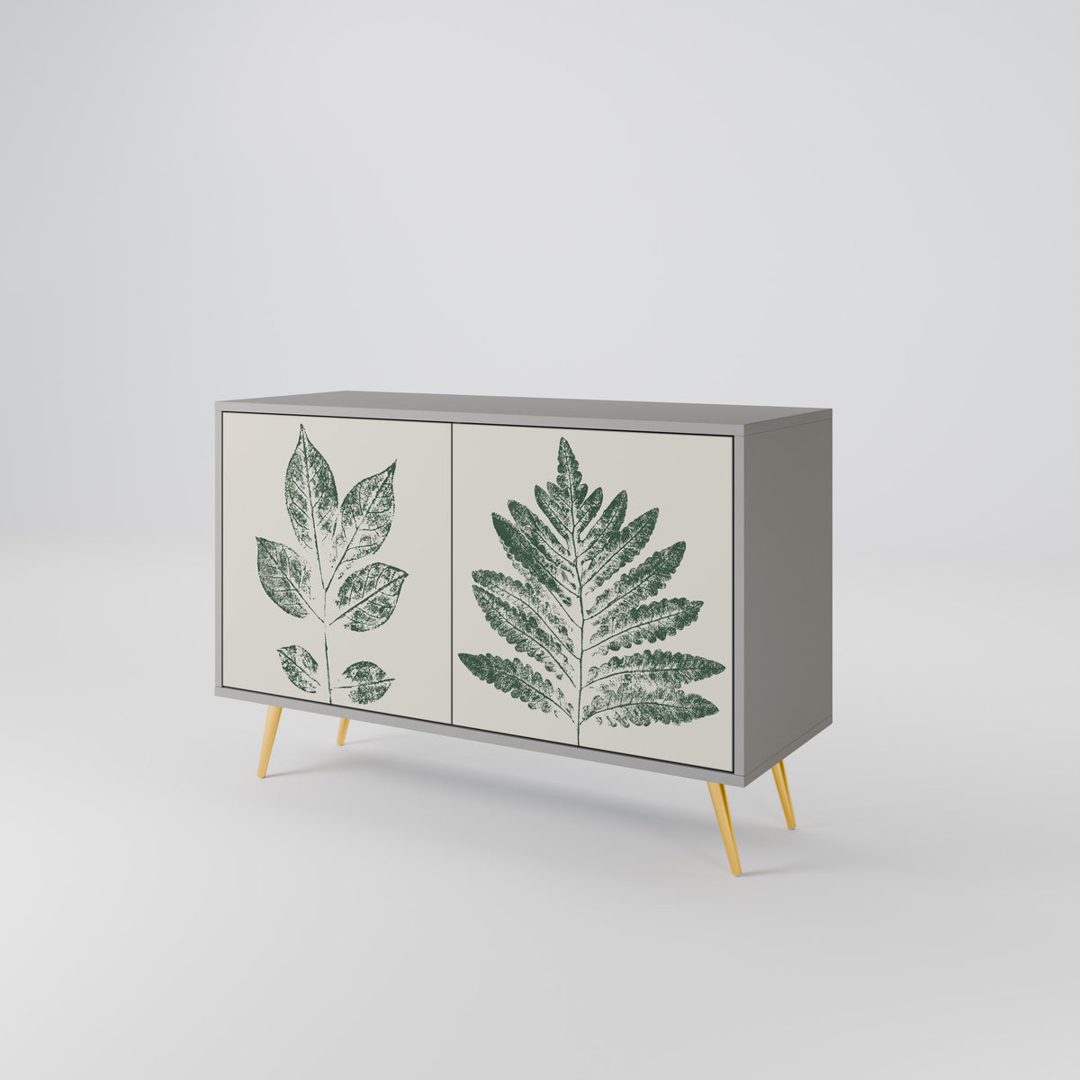 GREEN LEAFY STAMPS Skänk med två dörrar