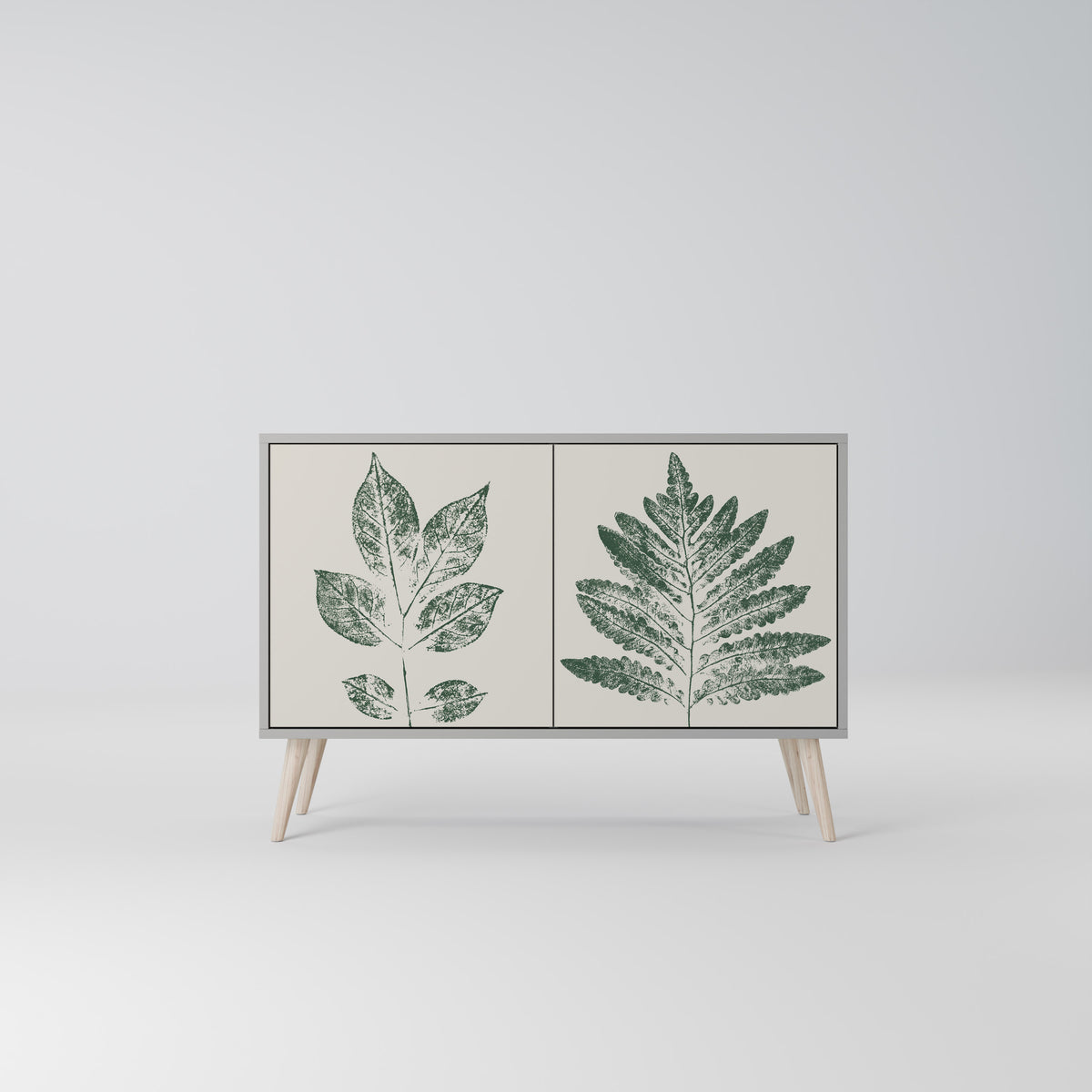 GREEN LEAFY STAMPS Skänk med två dörrar