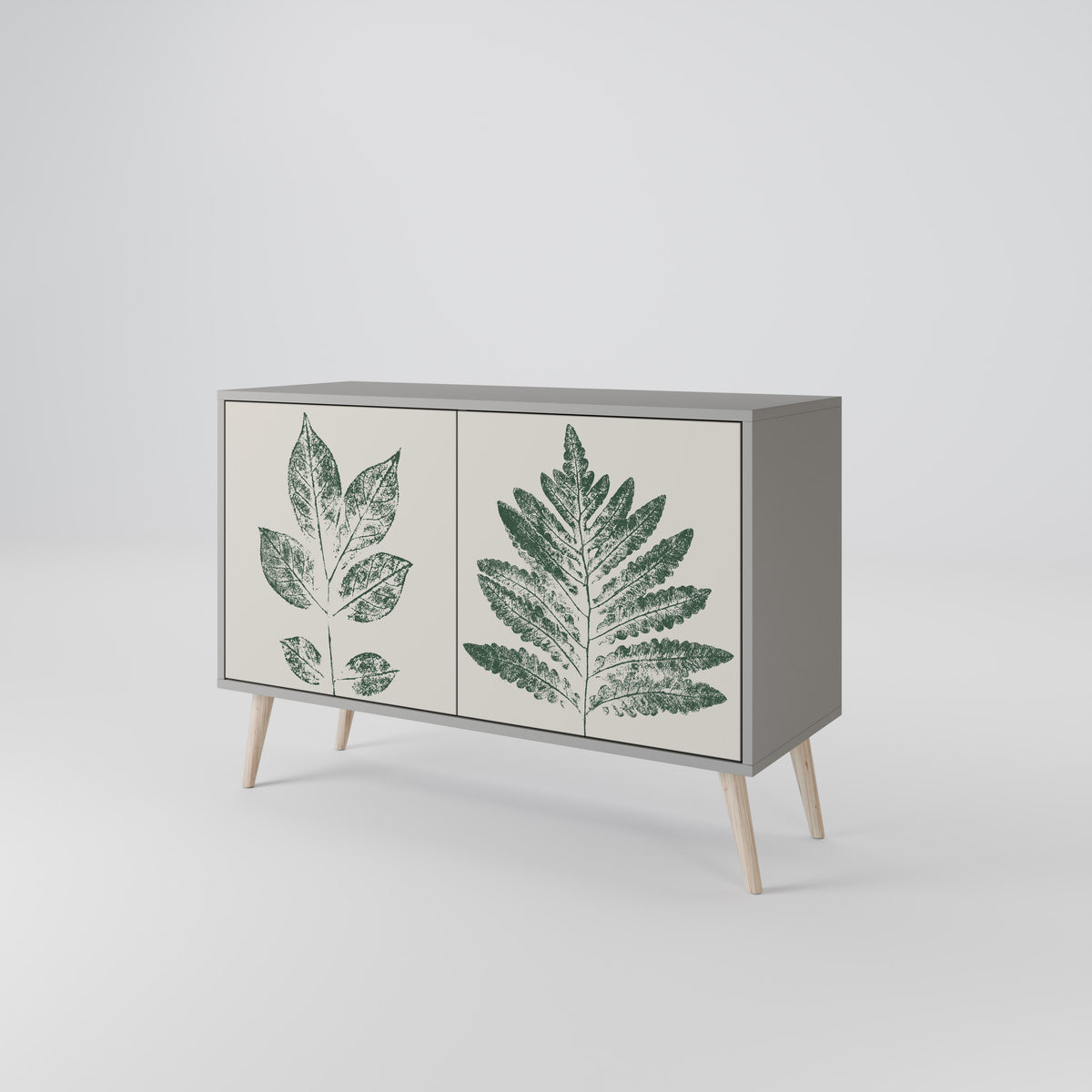 GREEN LEAFY STAMPS Skänk med två dörrar
