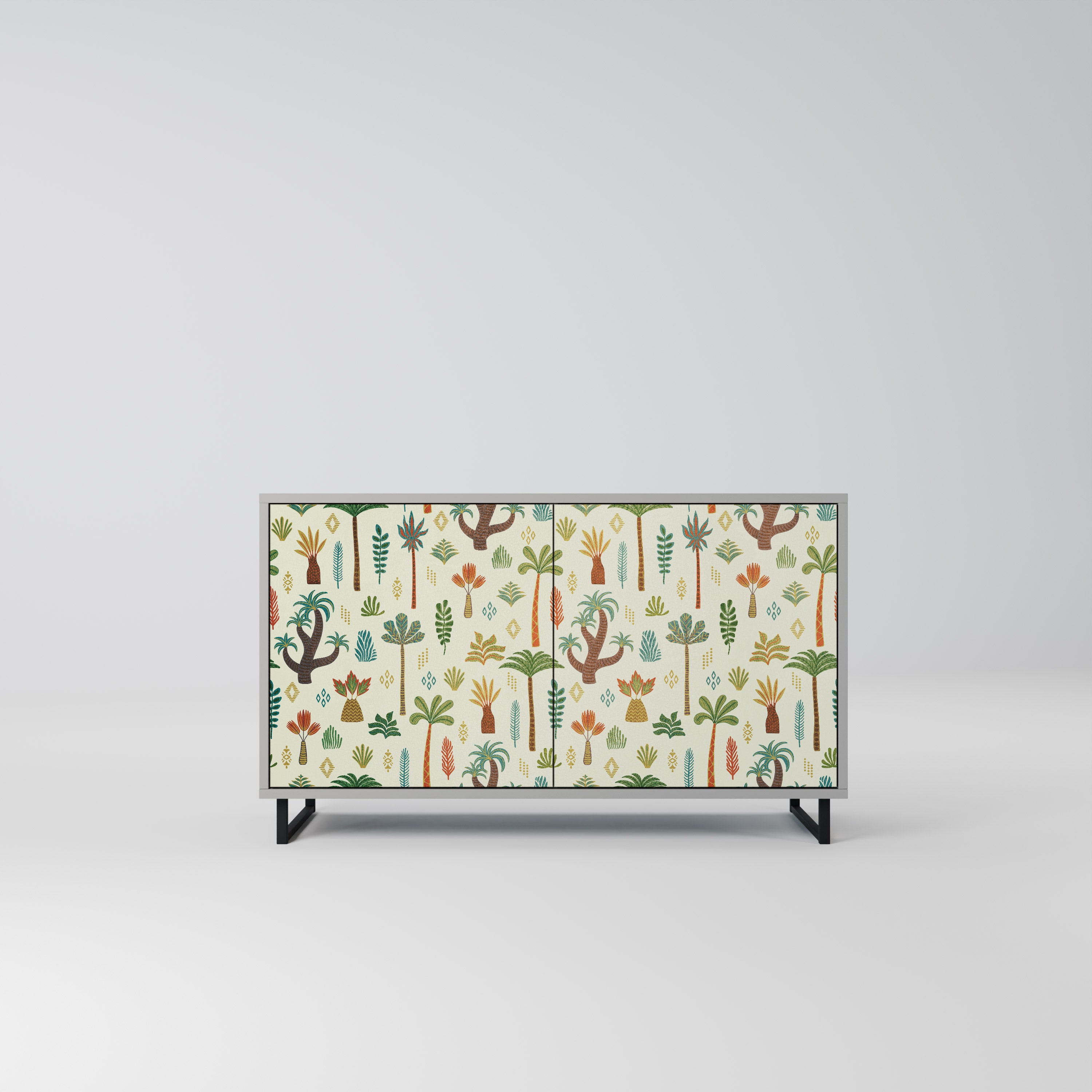 PALM SPRING 2-Door Sideboard in Grey Finish