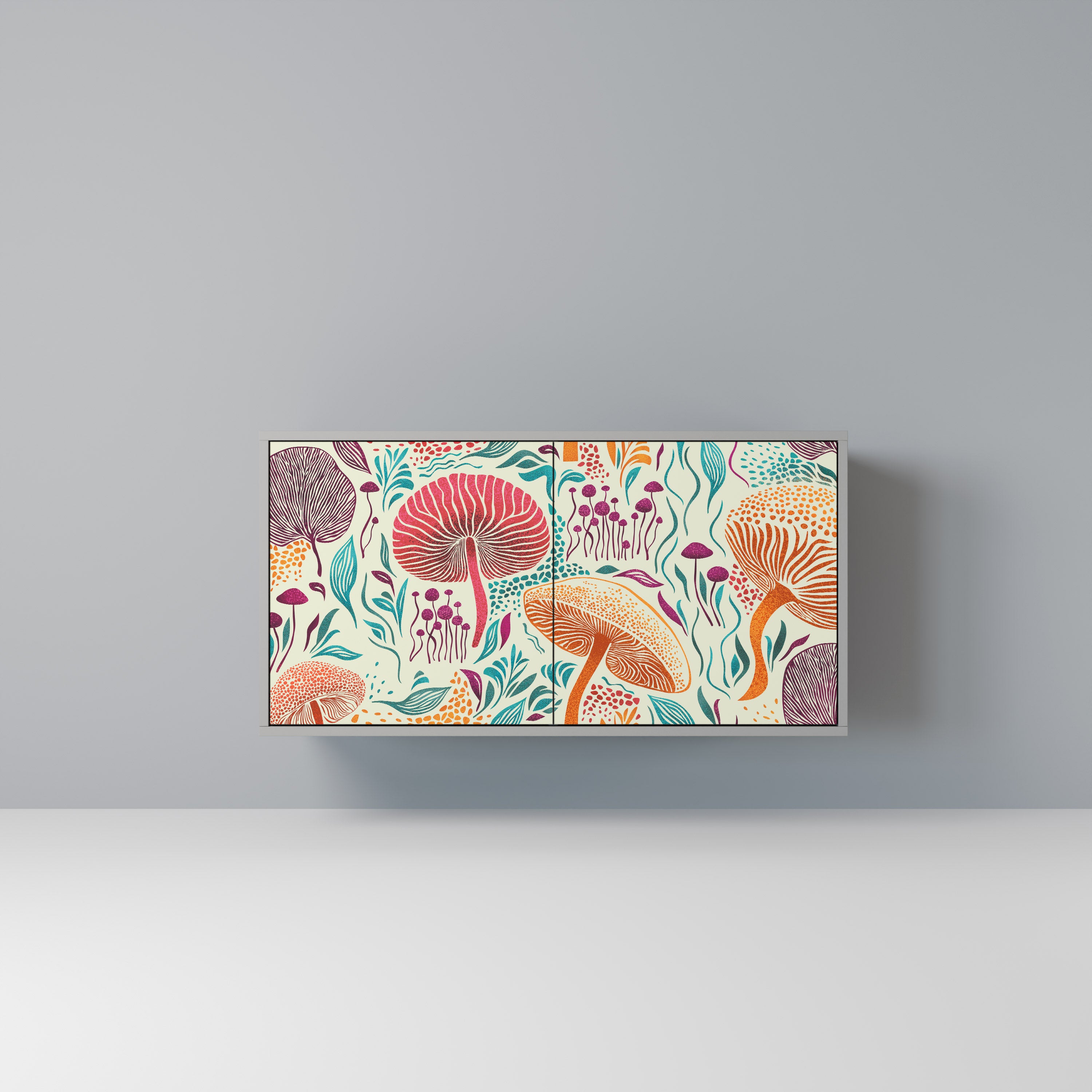 FUNGUS FANTASY 2-Door Sideboard in Grey Finish