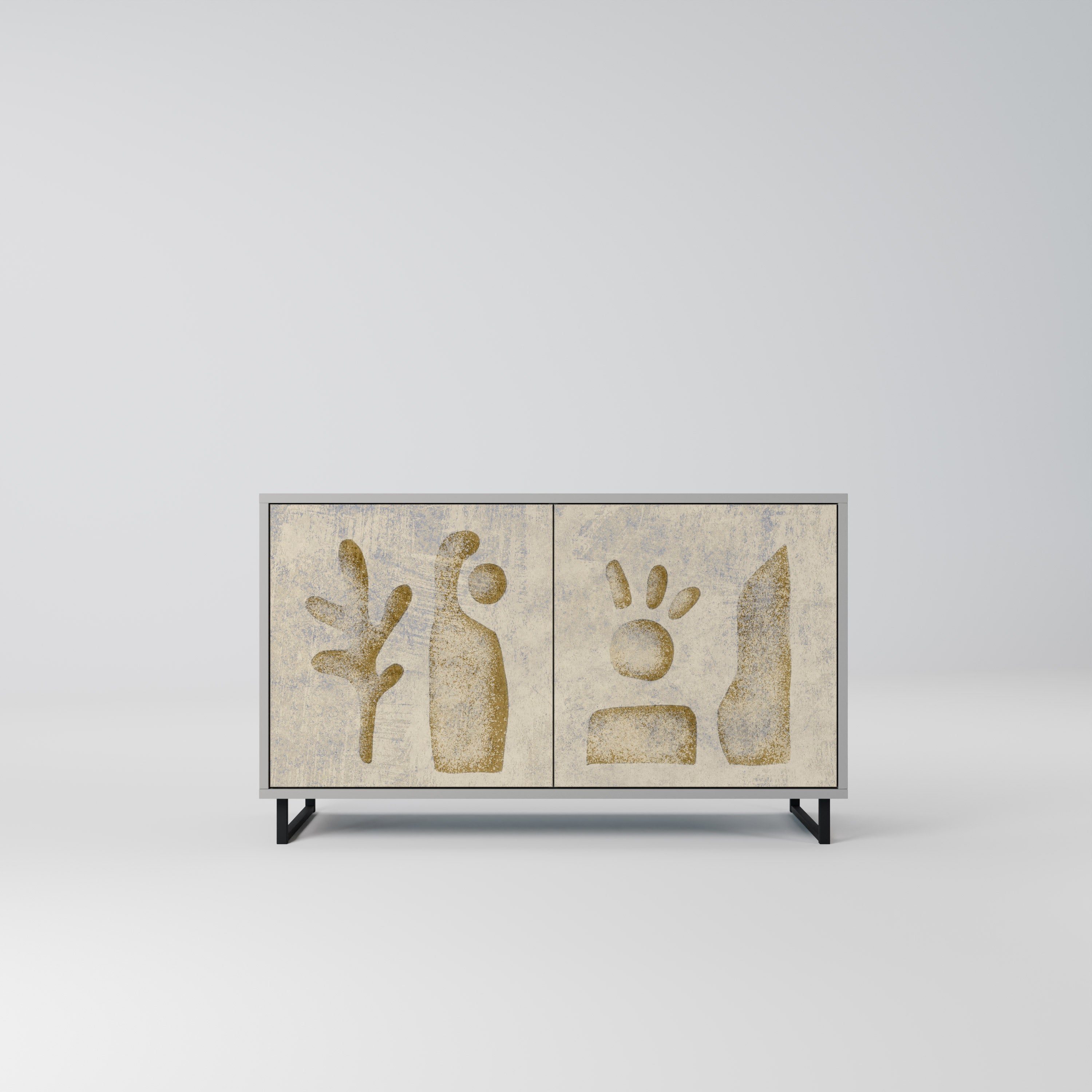 SAND SCULPTURES 2-Door Sideboard in Grey Finish