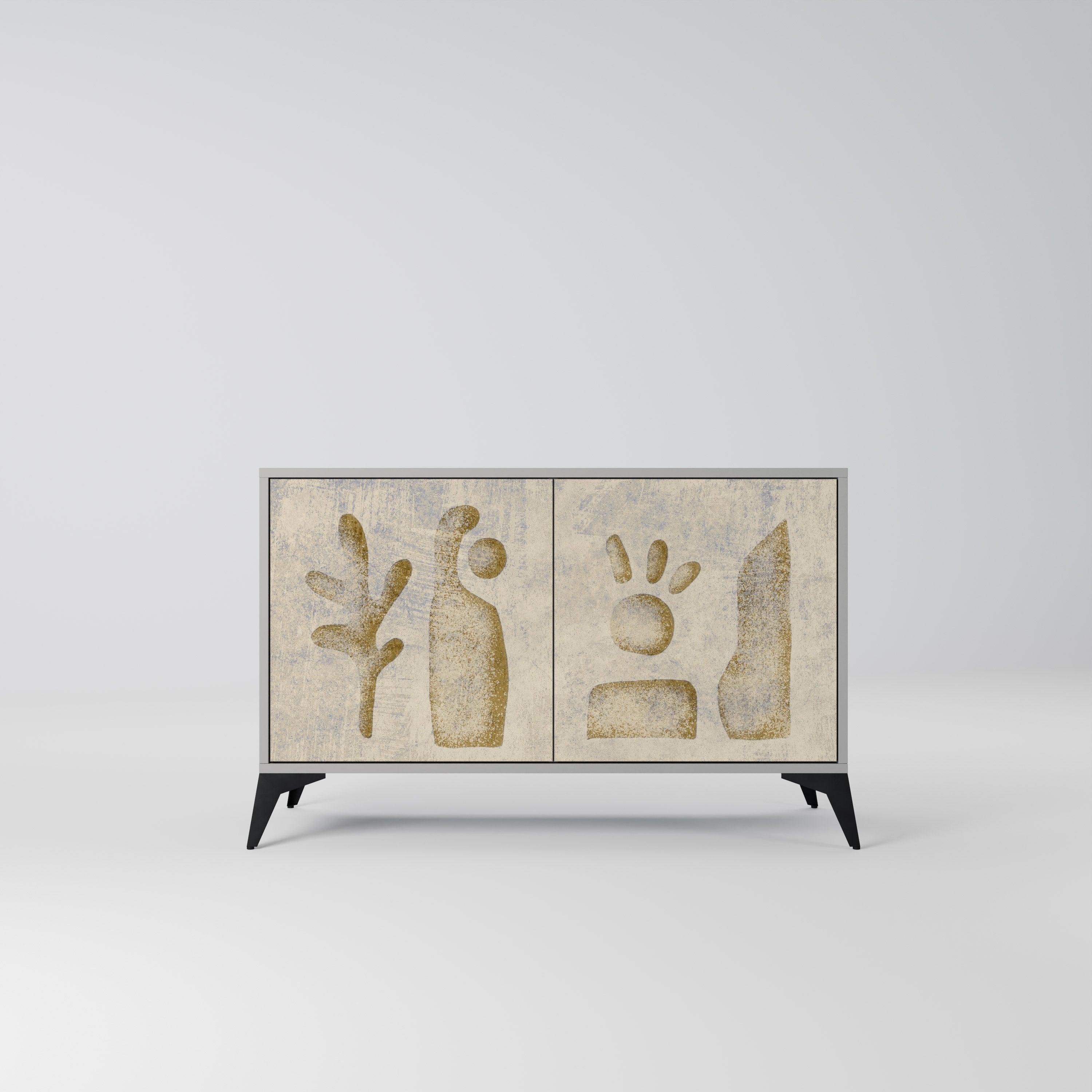 SAND SCULPTURES 2-Door Sideboard in Grey Finish