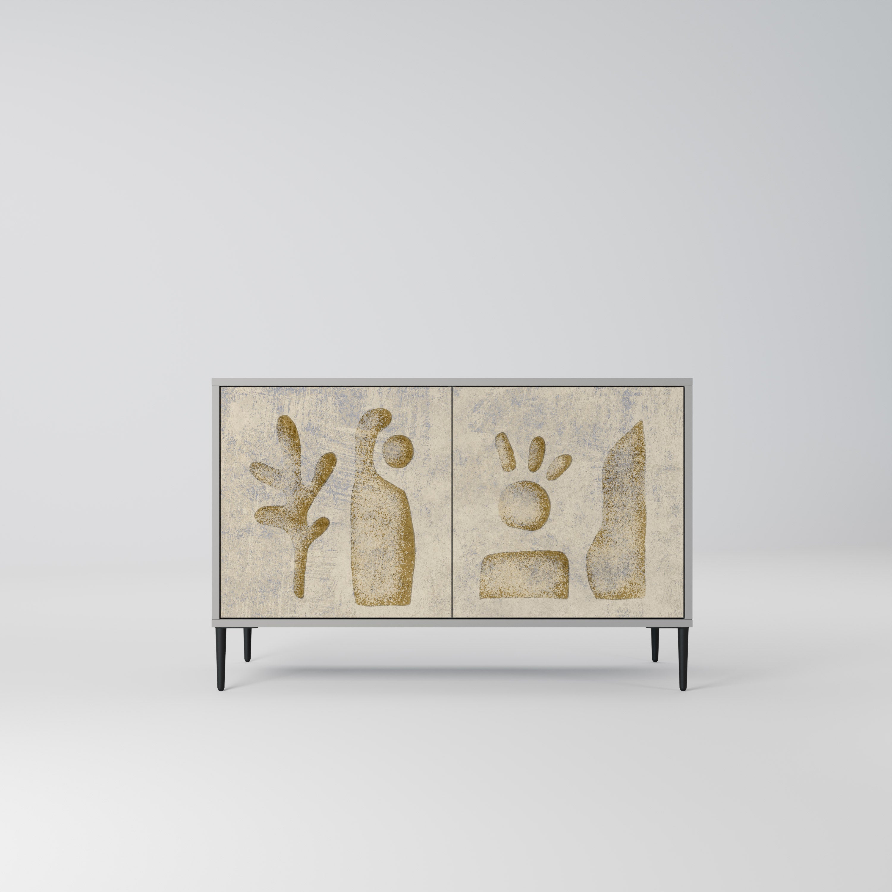 SAND SCULPTURES 2-Door Sideboard in Grey Finish