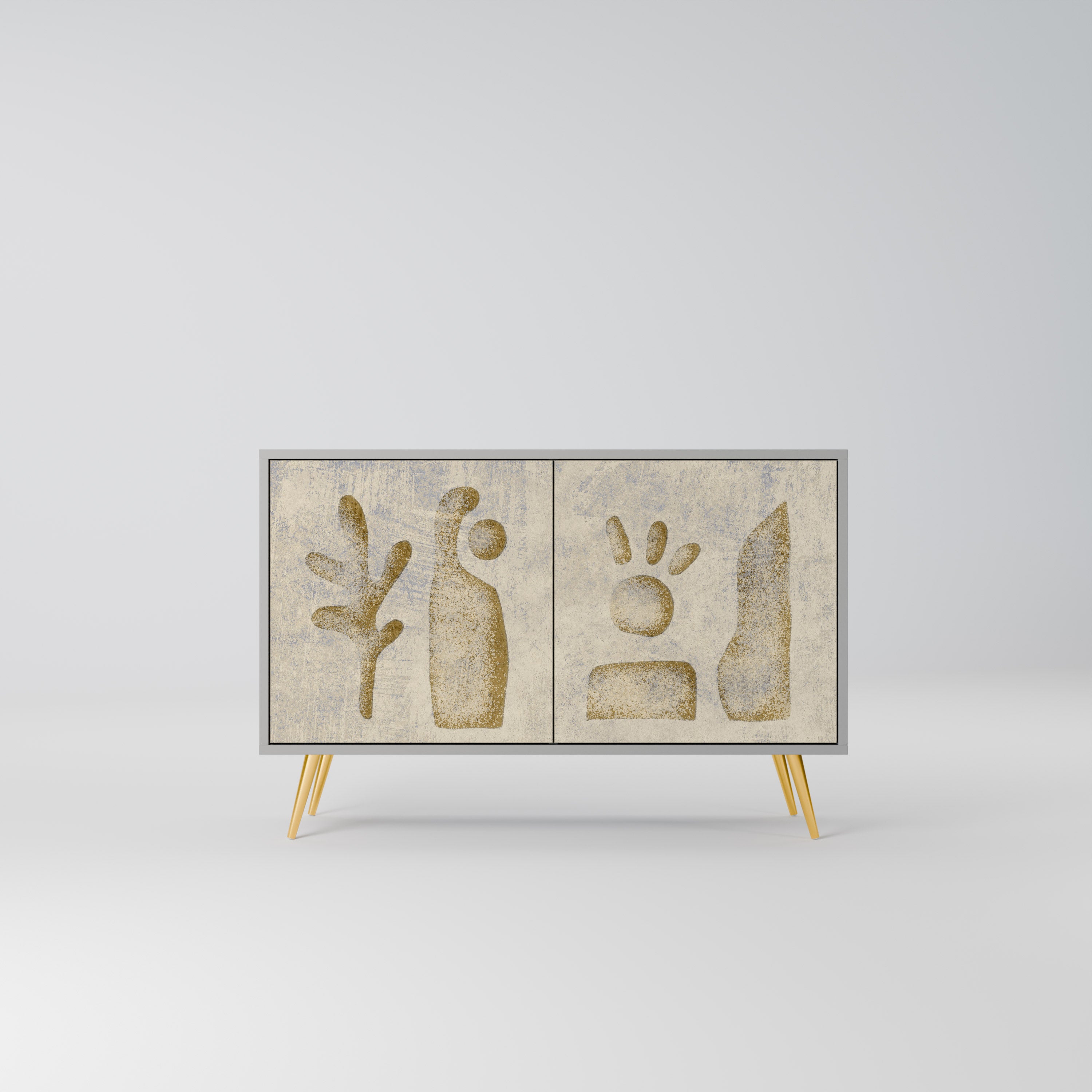 SAND SCULPTURES 2-Door Sideboard in Grey Finish