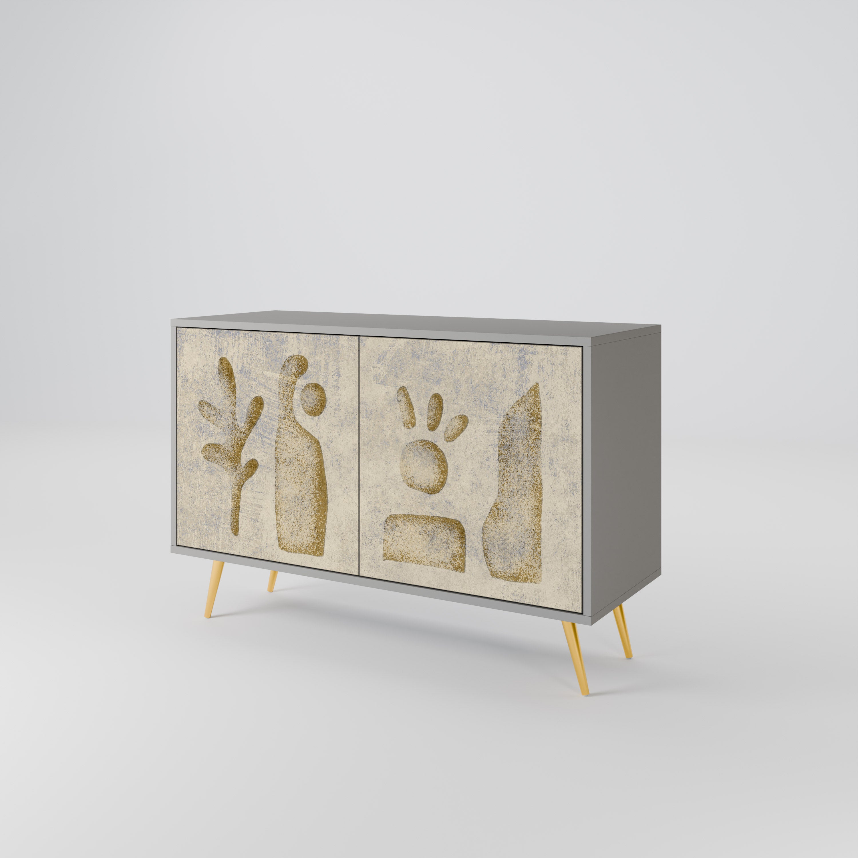 SAND SCULPTURES 2-Door Sideboard in Grey Finish