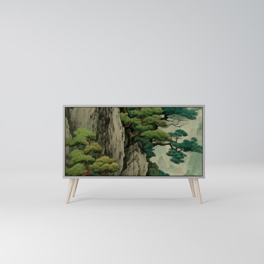 VERDURE ABYSS 2-Door Sideboard in Grey Finish