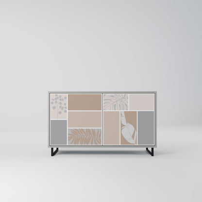 TROPICAL SHAPES 2-Door Sideboard in Grey Finish