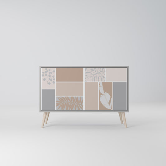 TROPICAL SHAPES 2-Door Sideboard in Grey Finish