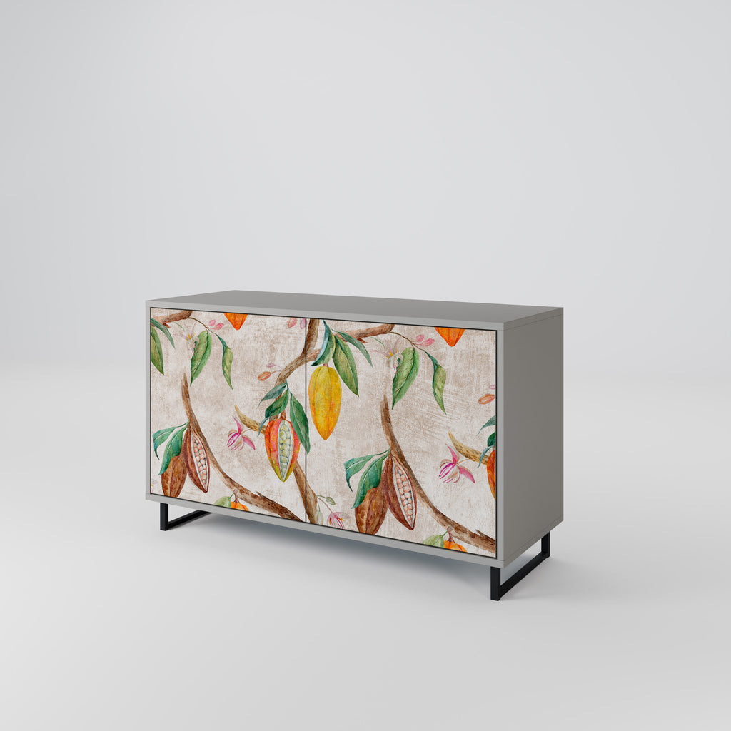COCOA FRUITS 2-Door Sideboard in Grey Finish