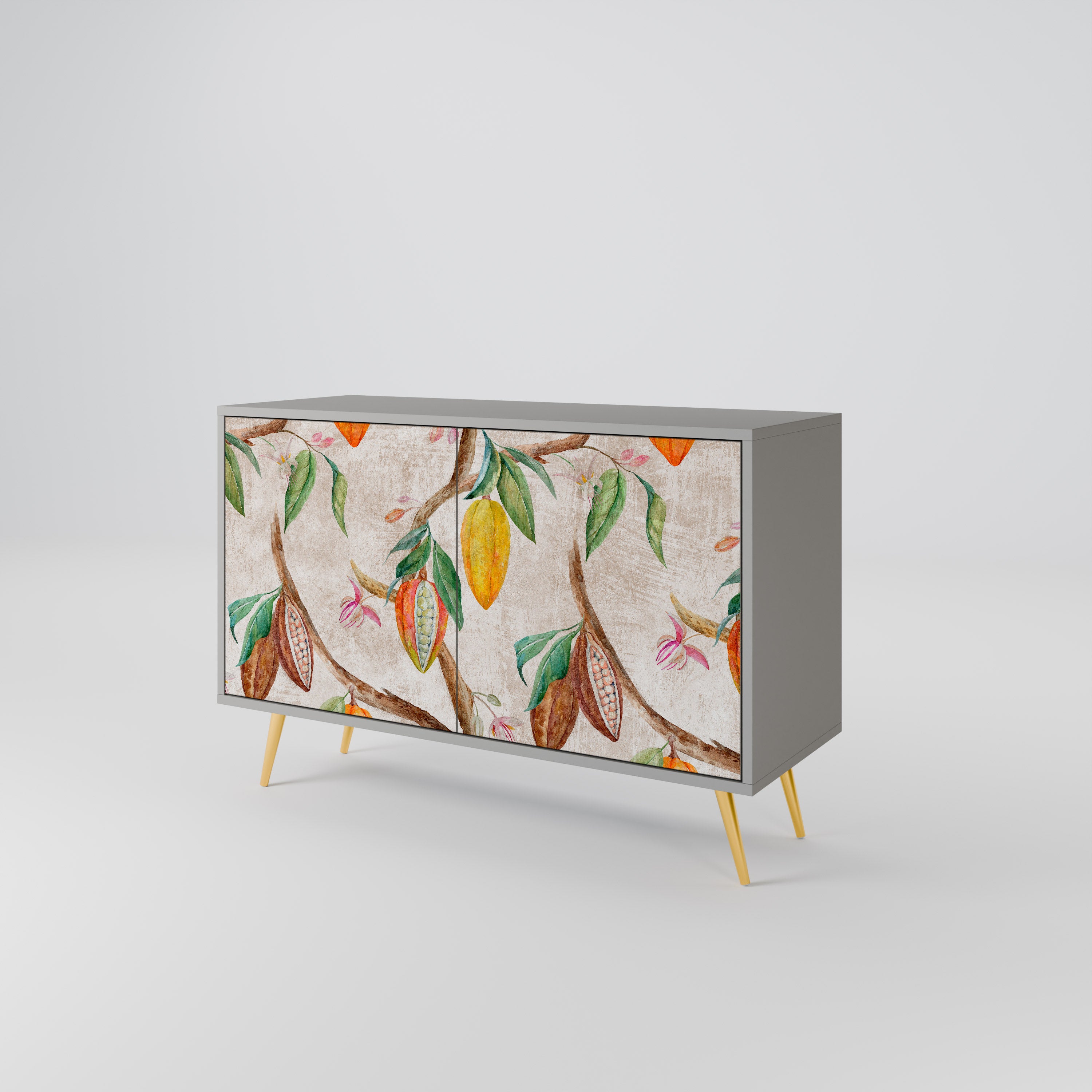 COCOA FRUITS 2-Door Sideboard in Grey Finish