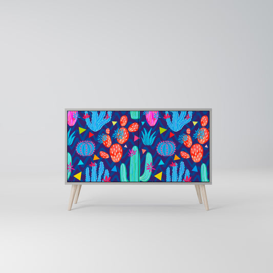 CACTUS VIBES 2-Door Sideboard in Grey Finish