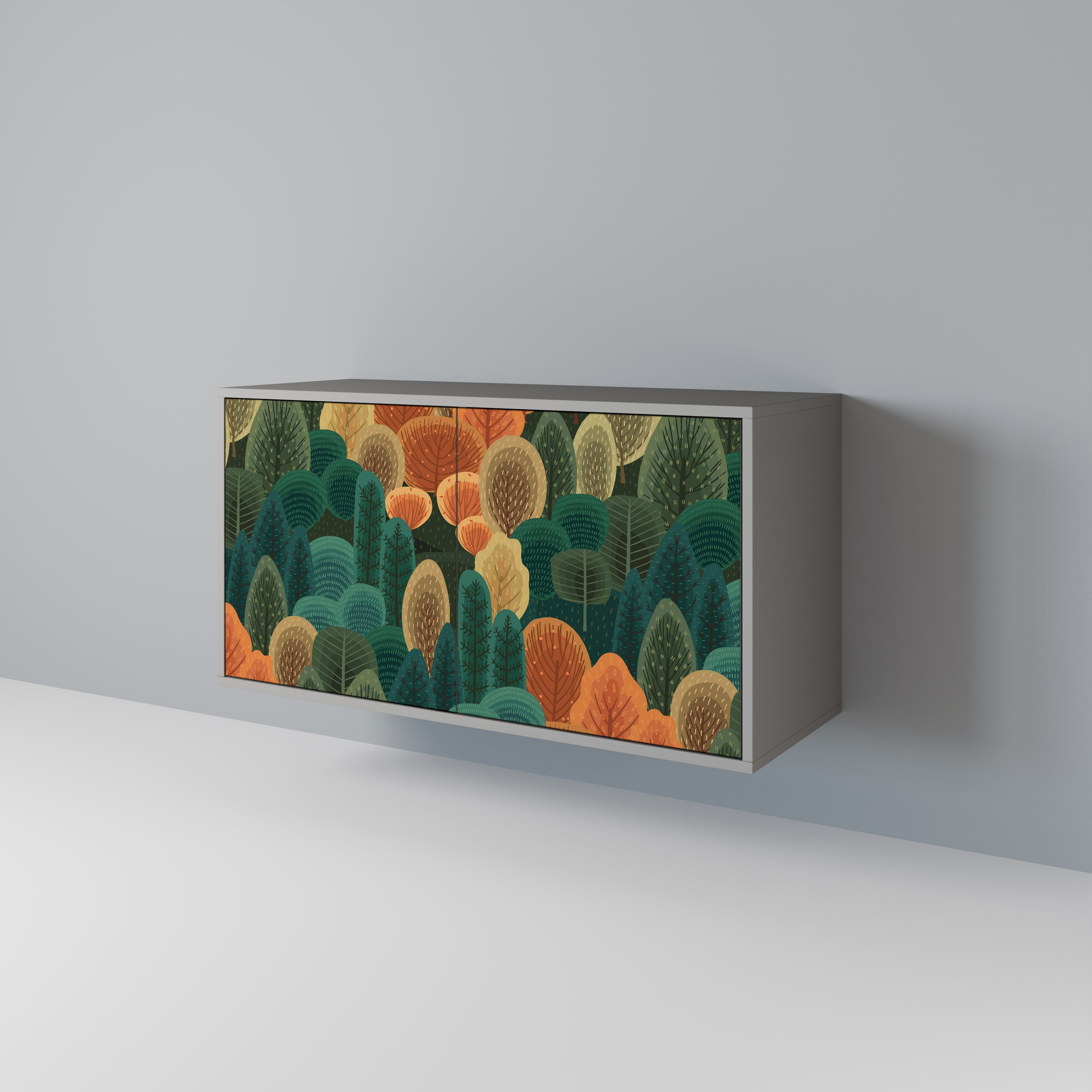 AUTUMN KALEIDOSCOPE 2-Door Sideboard in Grey Finish