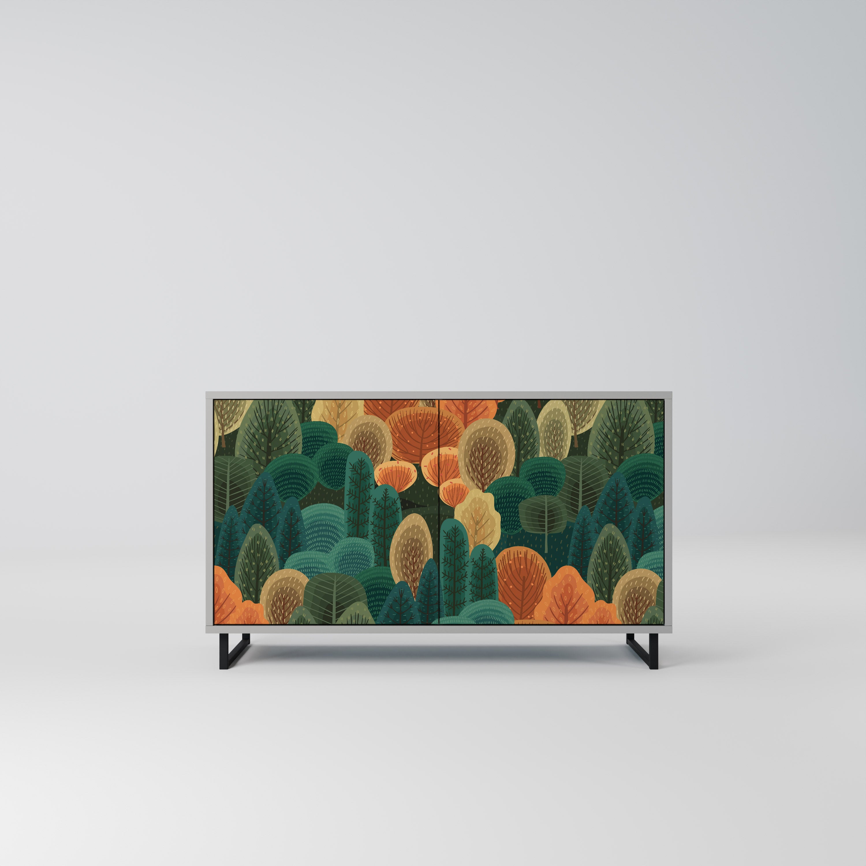 AUTUMN KALEIDOSCOPE 2-Door Sideboard in Grey Finish