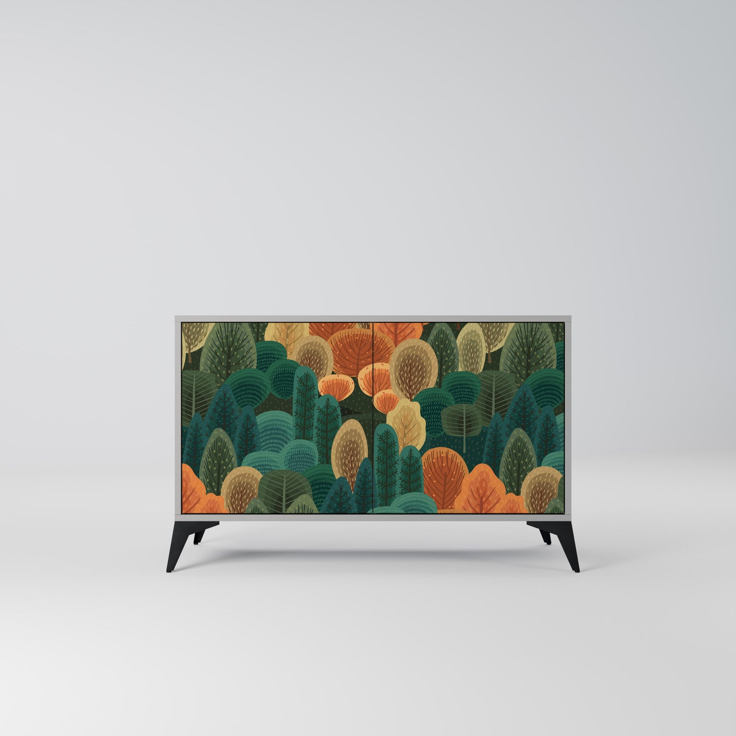 AUTUMN KALEIDOSCOPE 2-Door Sideboard in Grey Finish