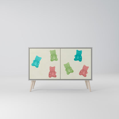 GUMMY BEARS 2-Door Sideboard in Grey Finish