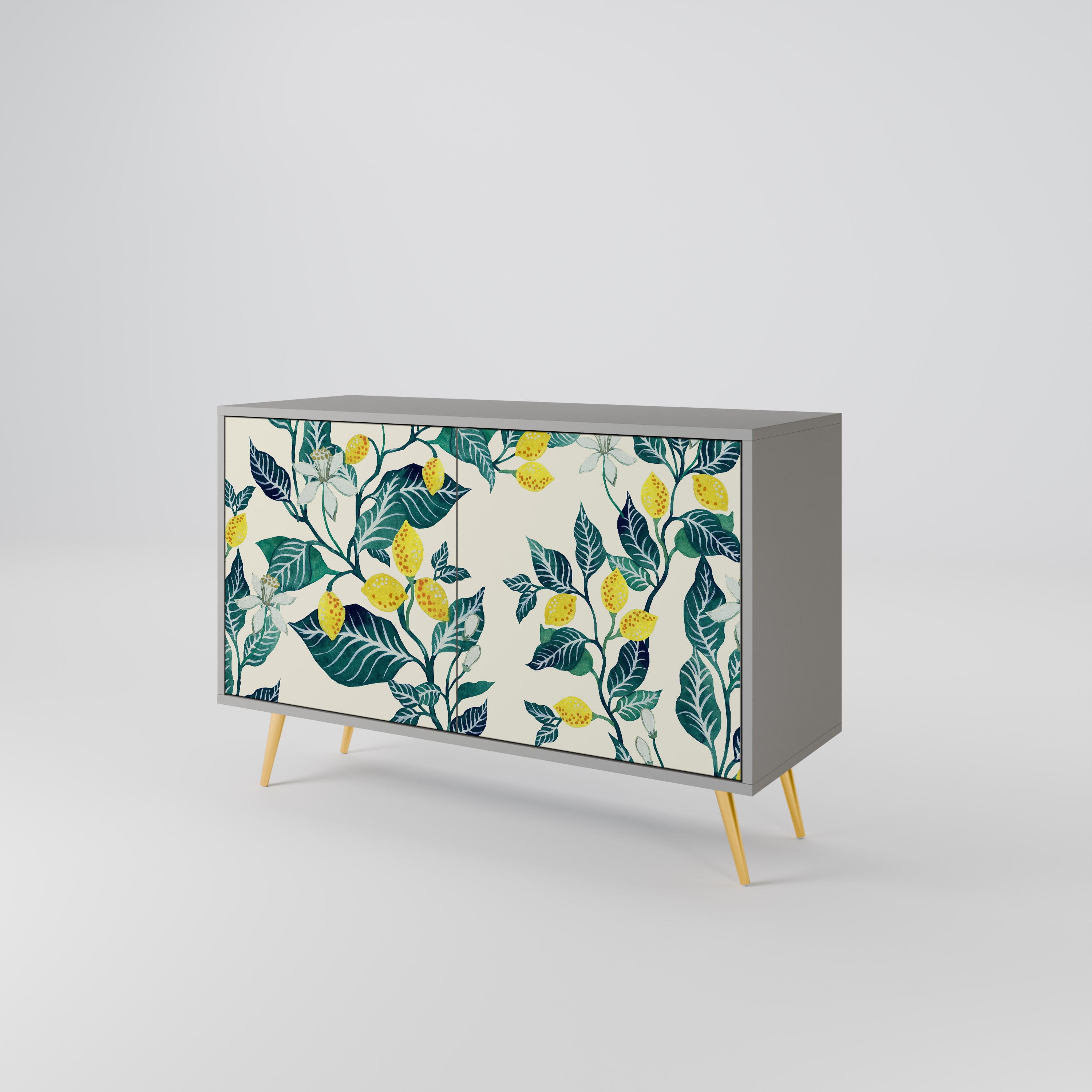 LEMON TREE 2-Door Sideboard in Grey Finish
