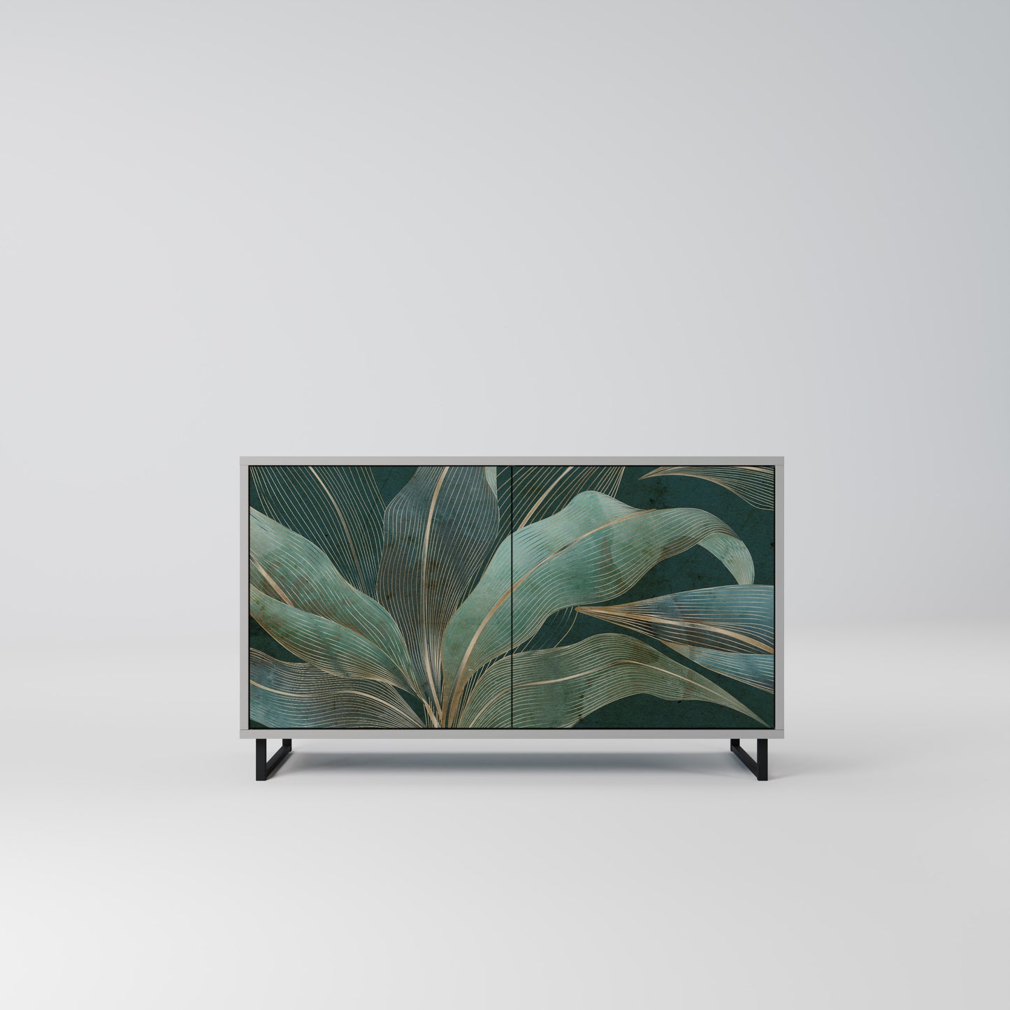 ROYAL GREEN 2-Door Sideboard in Grey Finish
