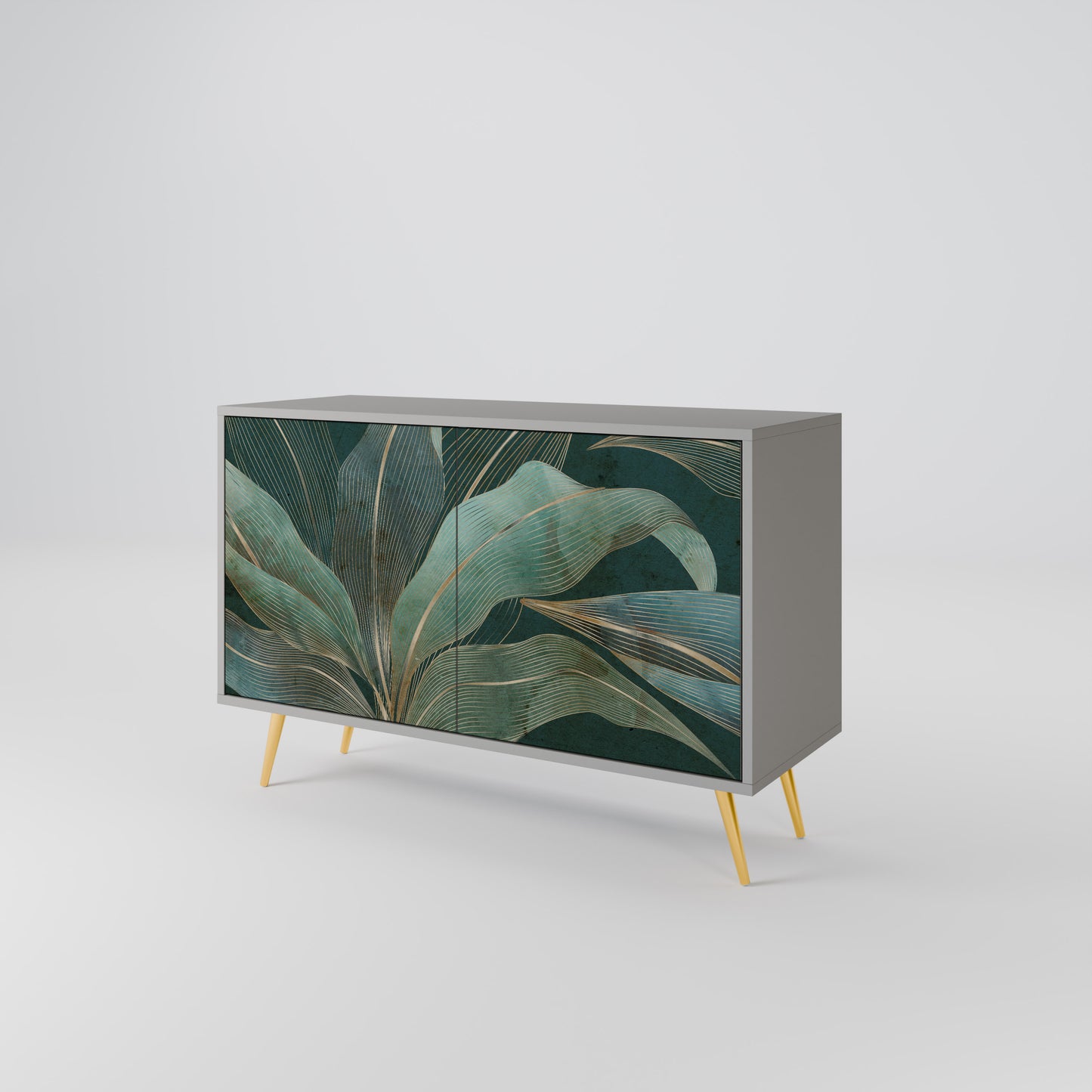 ROYAL GREEN 2-Door Sideboard in Grey Finish