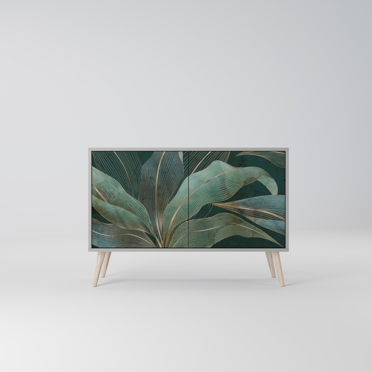 ROYAL GREEN 2-Door Sideboard in Grey Finish