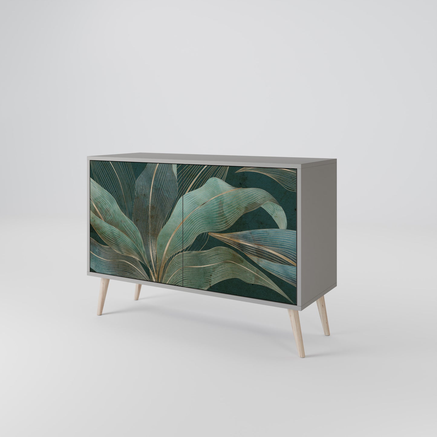 ROYAL GREEN 2-Door Sideboard in Grey Finish