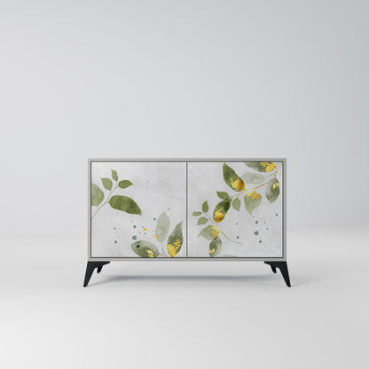 ELEGANT BOTANICS 2-dörrars skänk i grå finish