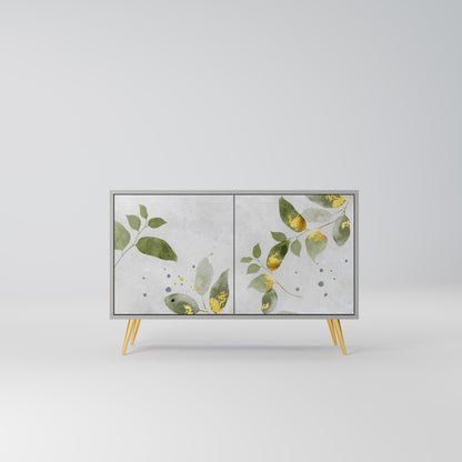 ELEGANT BOTANICS 2-dörrars skänk i grå finish