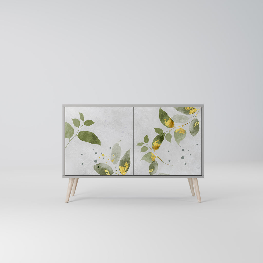 ELEGANT BOTANICS 2-Door Sideboard in Grey Finish