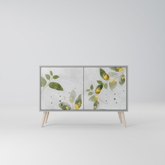 ELEGANT BOTANICS 2-Door Sideboard in Grey Finish