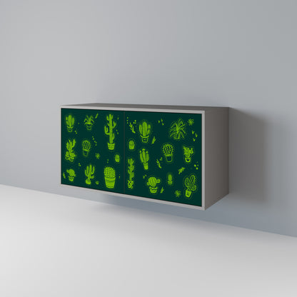 DESERT GREEN 2-Dörrars skänk i grå finish