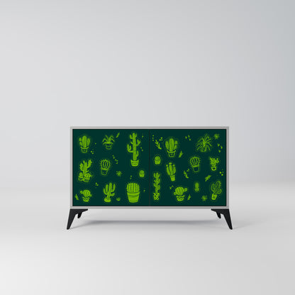 DESERT GREEN 2-Dörrars skänk i grå finish