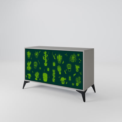 DESERT GREEN 2-Dörrars skänk i grå finish