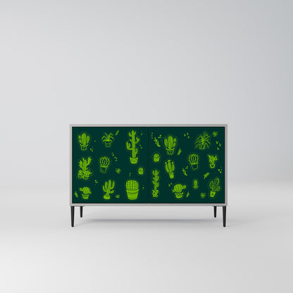 DESERT GREEN 2-Dörrars skänk i grå finish