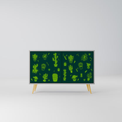 DESERT GREEN 2-Dörrars skänk i grå finish