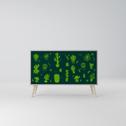 DESERT GREEN 2-Dörrars skänk i grå finish