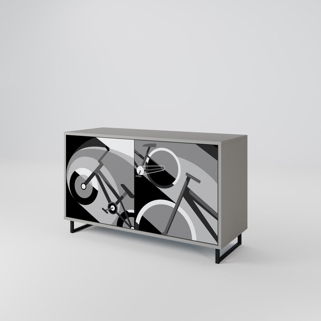 BIKE ENERGY 2-Door Sideboard in Grey Finish