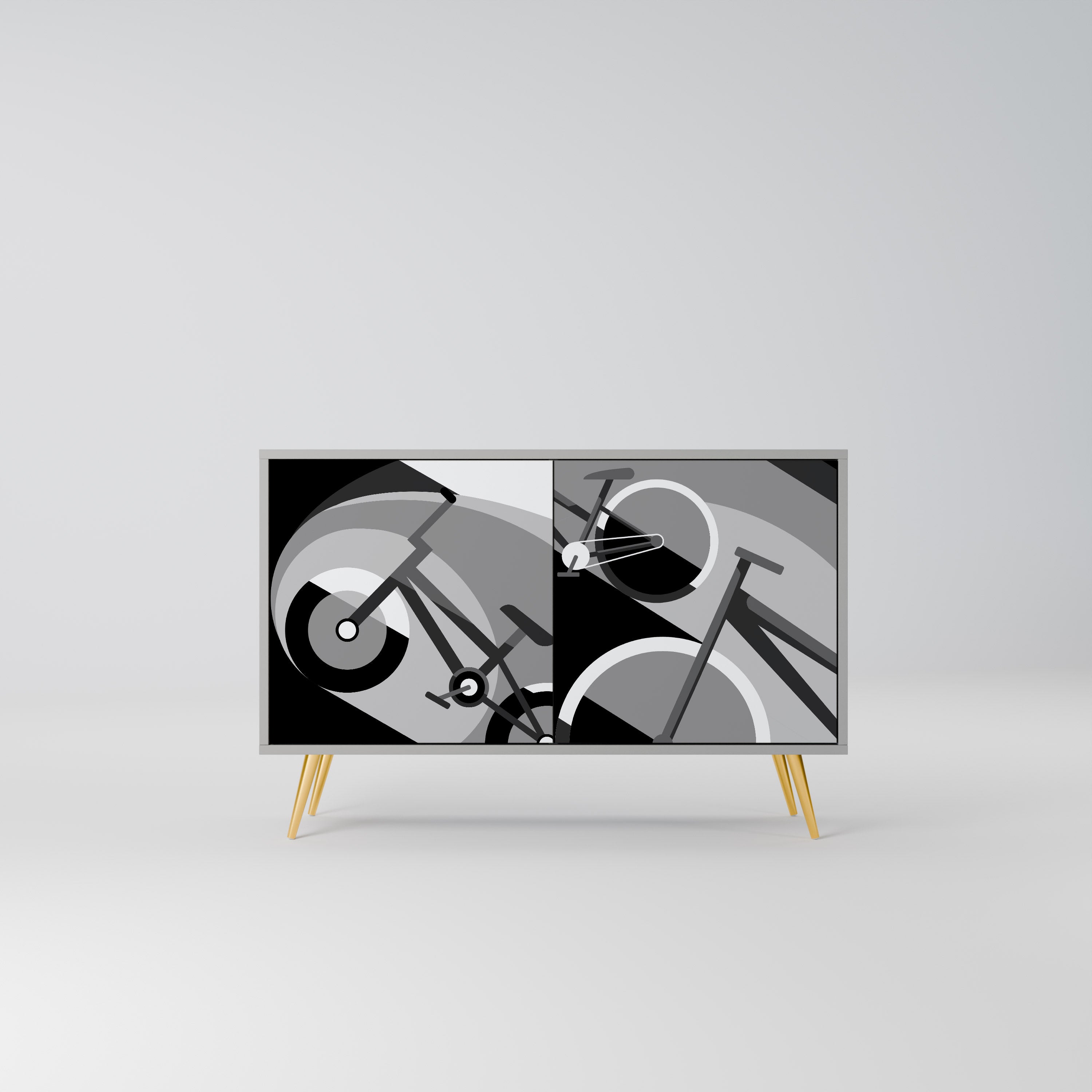 BIKE ENERGY 2-Door Sideboard in Grey Finish