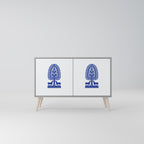 POLISH FOLK ART Skänk med två dörrar