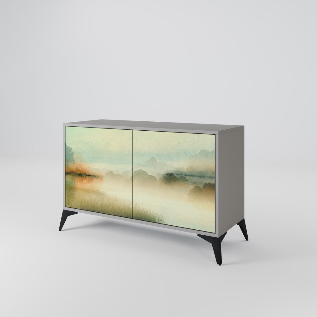 MORNING BY THE LAKE 2-Door Sideboard in Grey Finish