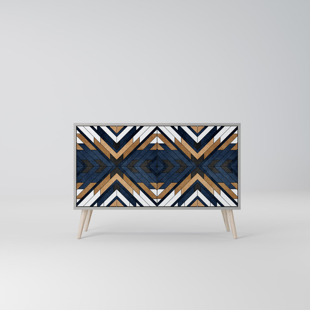 ARTFUL GEOMETRY Skänk med två dörrar