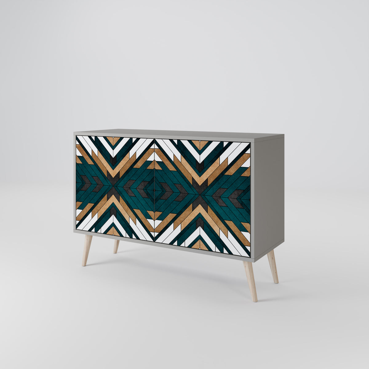 ARTISTIC GEOMETRY Skänk med två dörrar