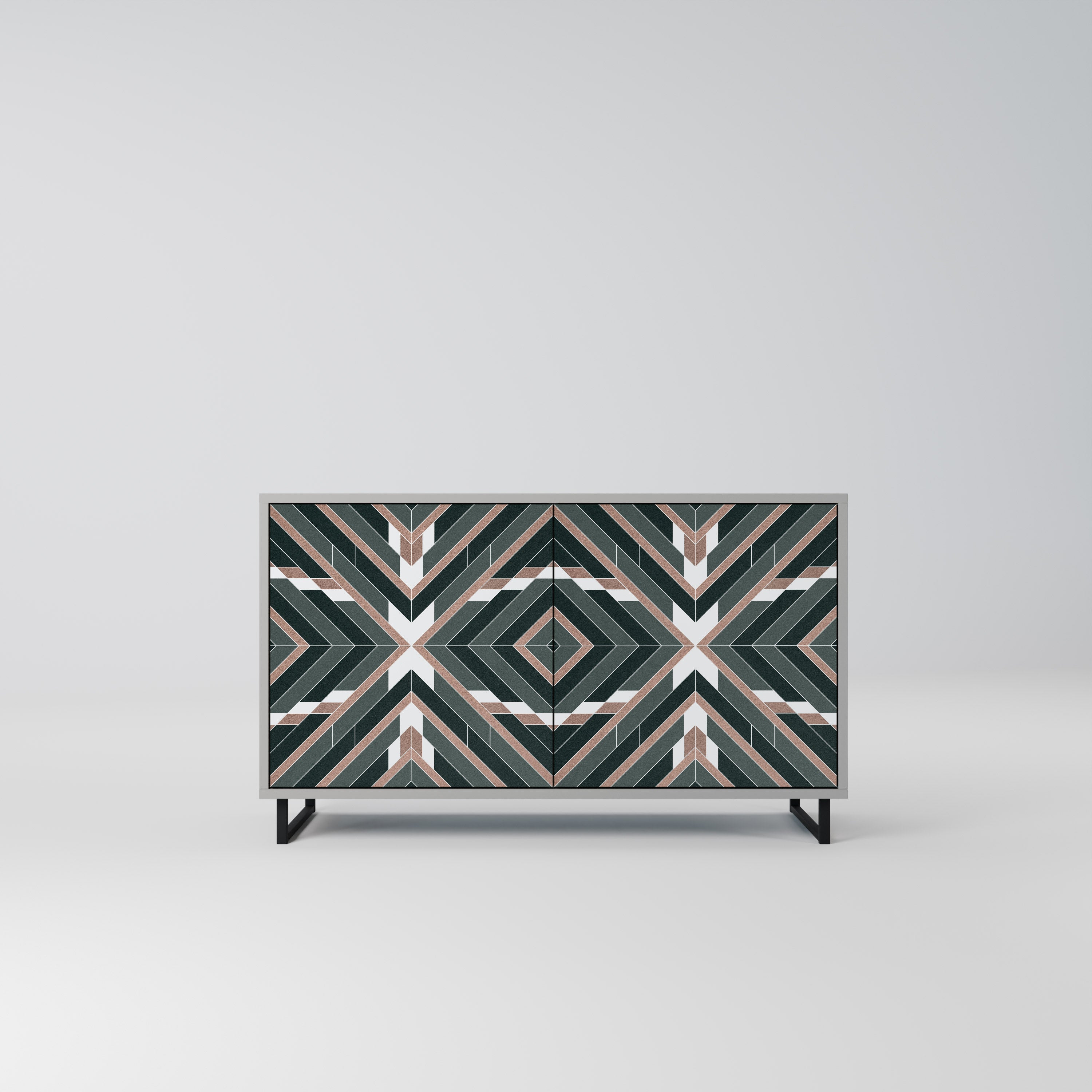 DIMENSION DELIGHTS 2-Door Sideboard in Grey Finish