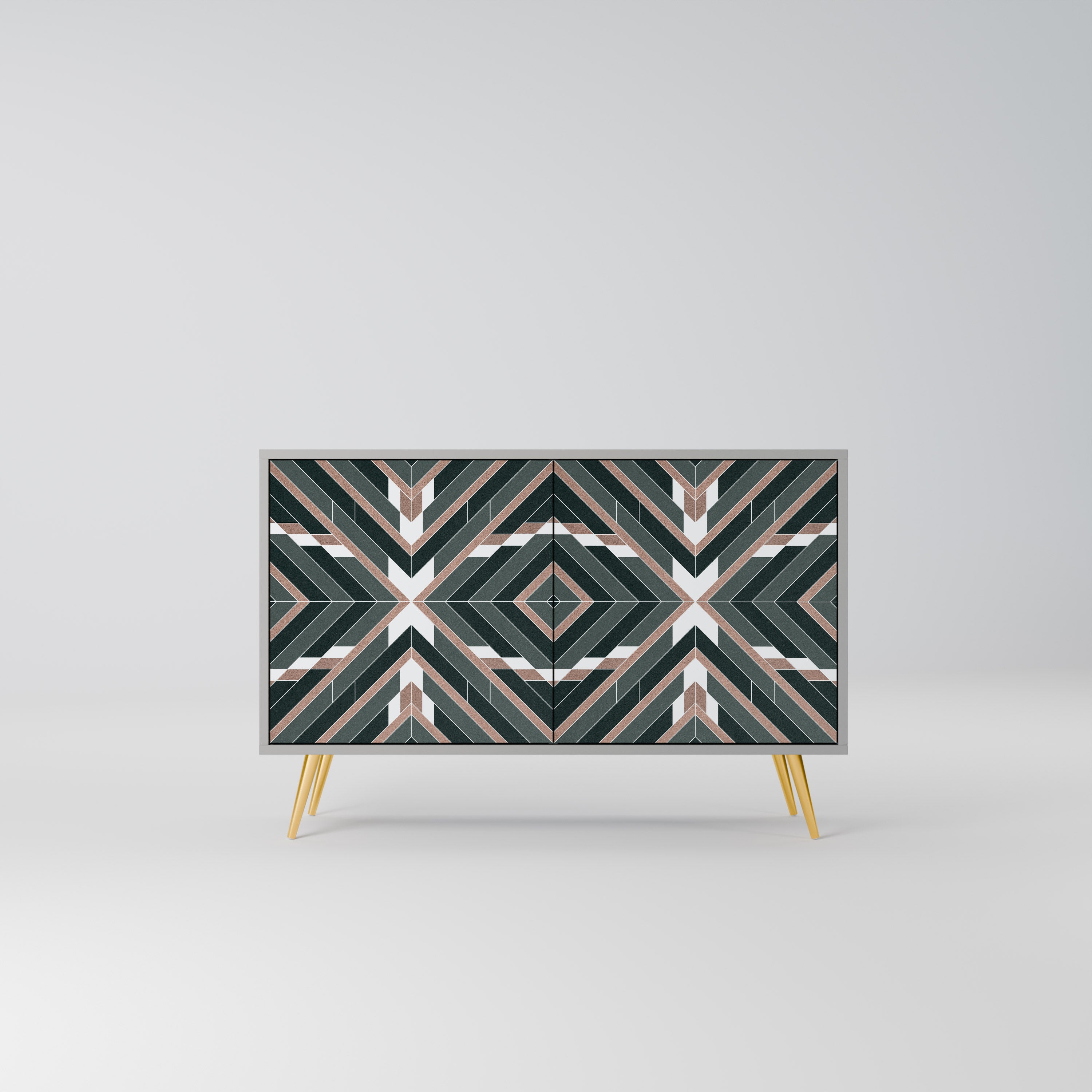 DIMENSION DELIGHTS 2-Door Sideboard in Grey Finish