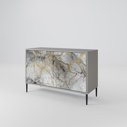 TIMELESS GLIDE 2-Door Sideboard in Grey Finish