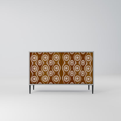 BROWN EYES 2-Door Sideboard in Grey Finish