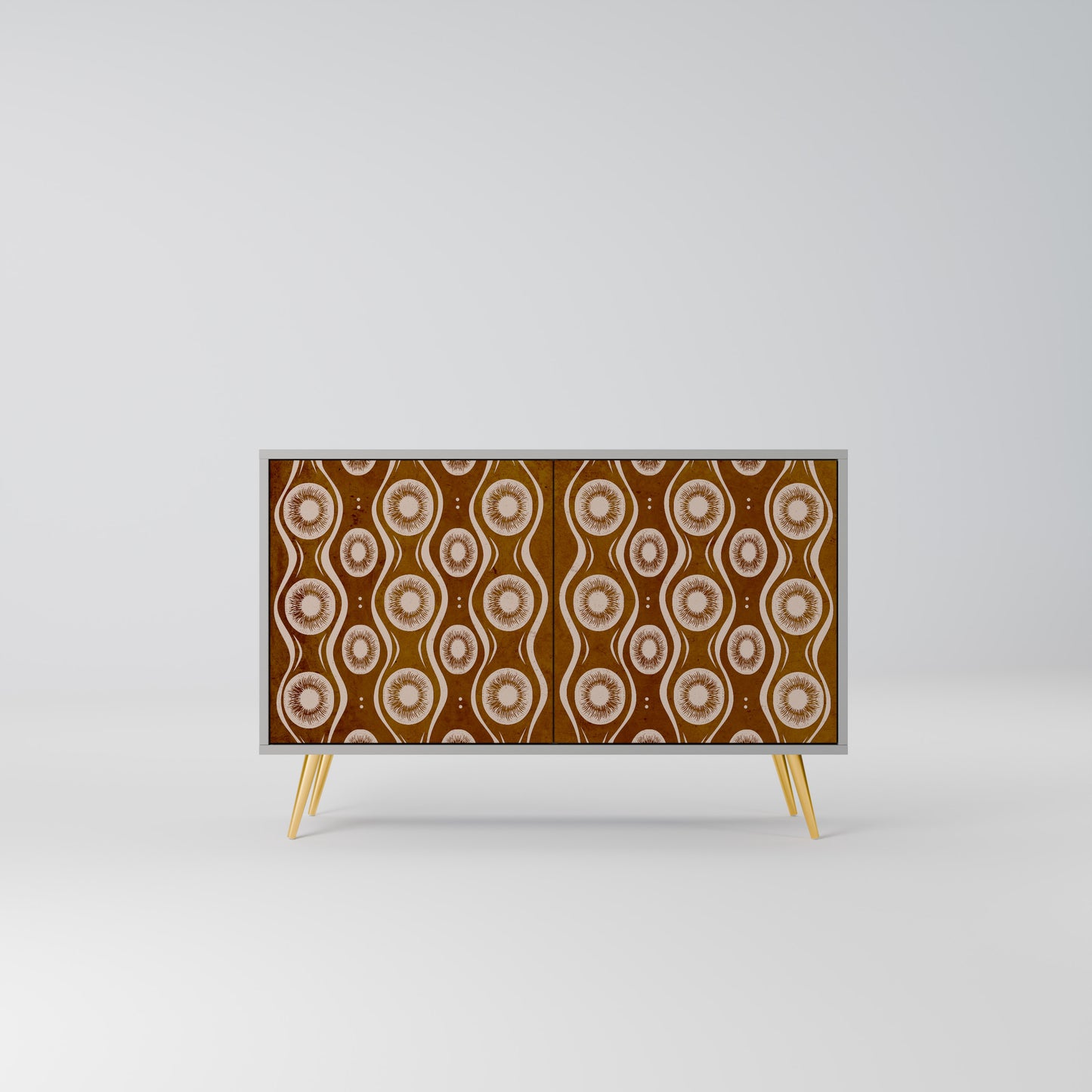 BROWN EYES 2-Door Sideboard in Grey Finish